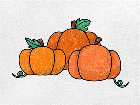 easy to draw pumpkin patch|a easy pumpkin to draw.